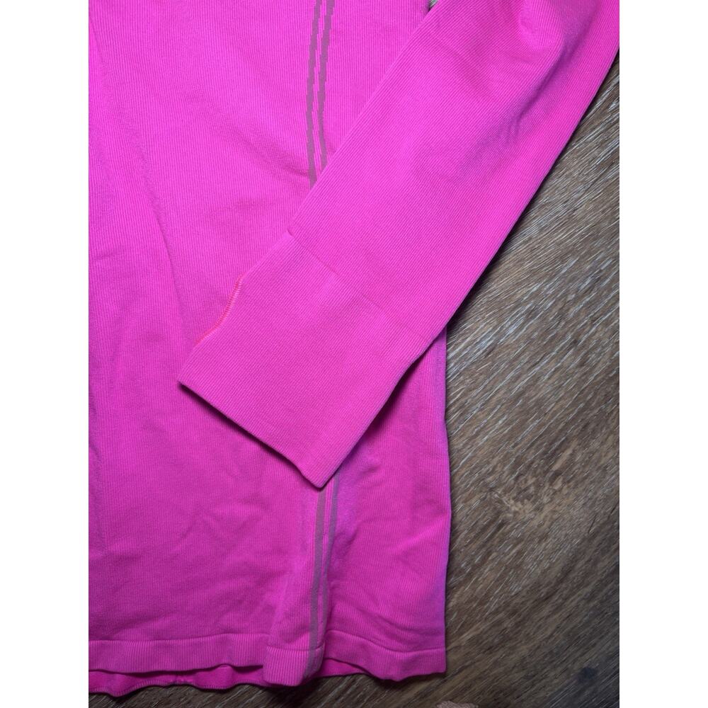 Athleta Floral Jacquard Half Zip Hoodie Pink Athletic Top Women Medium - Picture 5 of 10